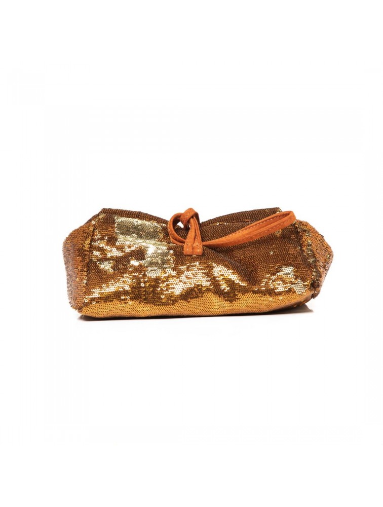 ELENA ATHANASIOU Large Sequin Bronze Μπρονζέ Γυναικείο Τσαντάκι Χειρός