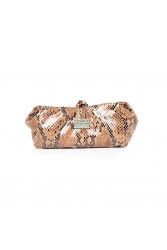 ELENA ATHANASIOU Large Snake Pattern Havana Καφέ Γυναικείο Τσαντάκι Χειρός