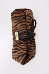 ELENA ATHANASIOU Lunchbag Animal Print Zebra Brown Γυναικείο τσαντάκι χειρός σε καφέ πριντ ζεβρας