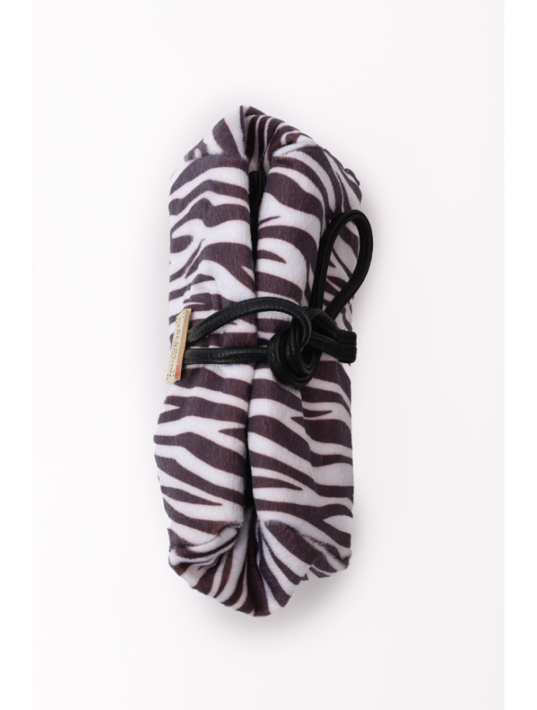 ELENA ATHANASIOU Lunchbag Animal Print Zebra White Γυναικεία τσάντα χειρός σε λευκό πριντ ζεβρας