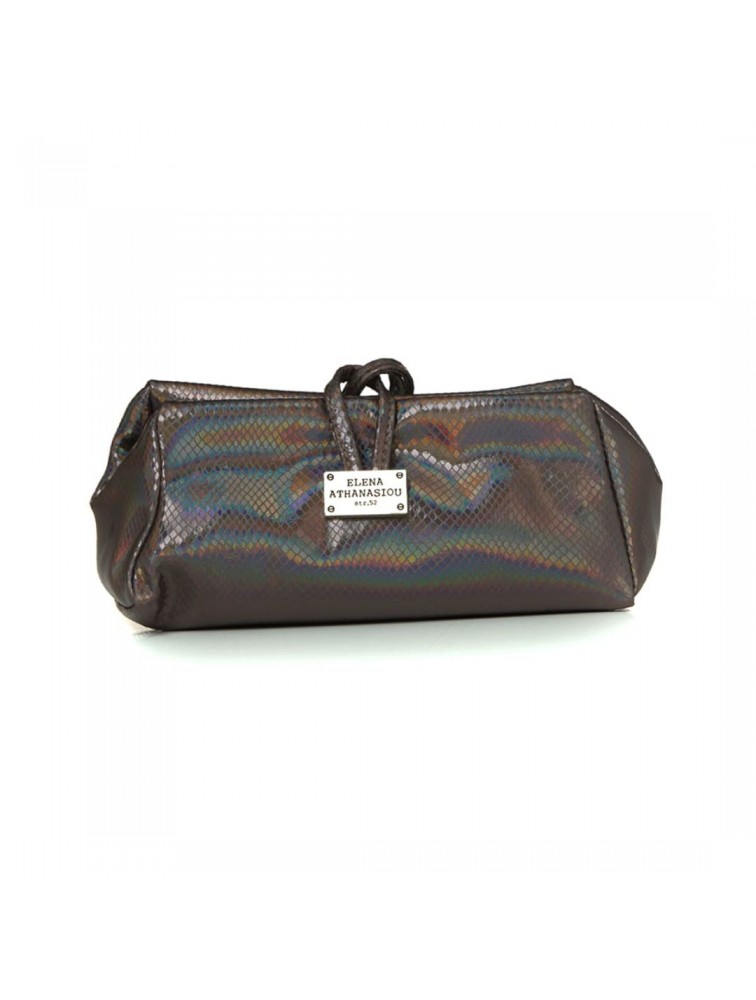 ELENA ATHANASIOU Lunchbag Large Glitter Purple Μωβ Γυναικείο Τσαντάκι Χειρός