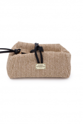 ELENA ATHANASIOU Lunchbag Vegan Straw Beige Μπεζ Ψάθινο Τσαντάκι Χειρός