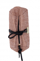 ELENA ATHANASIOU Lunchbag Vegan Straw Pink Ροζ Ψάθινο Τσαντάκι Χειρός