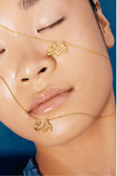 ELENA ATHANASIOU Necklace Gold Matte Κολιέ από ασήμι 925