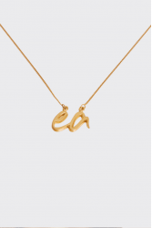 ELENA ATHANASIOU Necklace Gold Matte Κολιέ από ασήμι 925