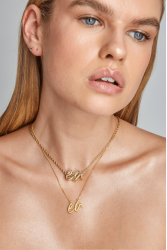 ELENA ATHANASIOU Necklace Gold Matte Κολιέ από ασήμι 925