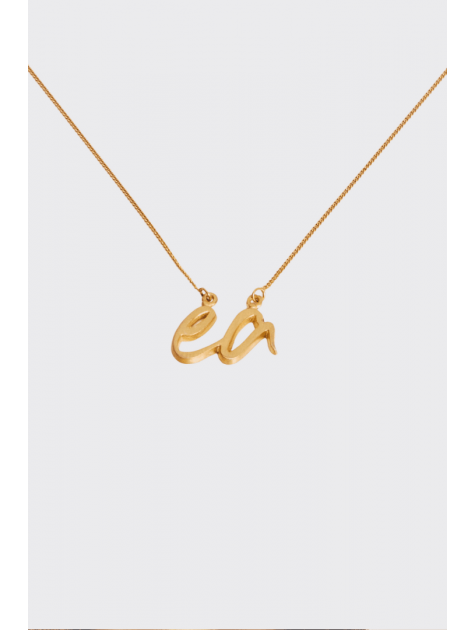 ELENA ATHANASIOU Necklace Gold Matte Κολιέ από ασήμι 925