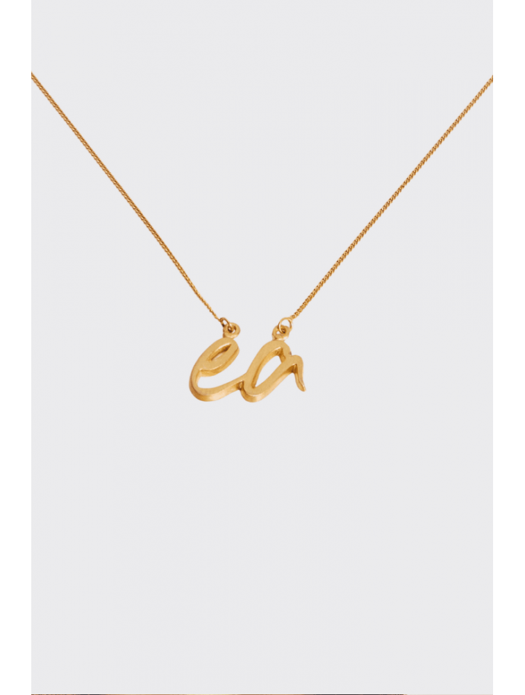 ELENA ATHANASIOU Necklace Gold Matte Κολιέ από ασήμι 925