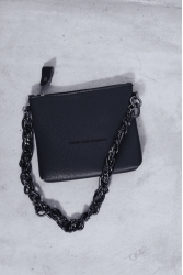 ELENA ATHANASIOU Retro Chain Backpack Black Μαύρη γυναικεία τσάντα πλάτης
