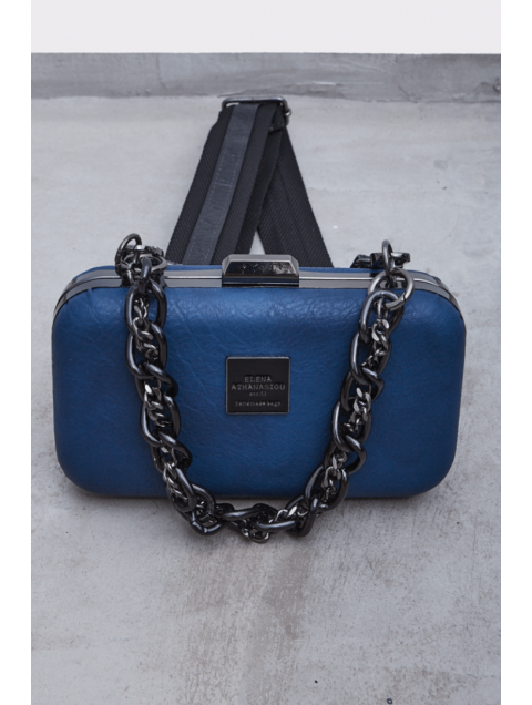 ELENA ATHANASIOU Retro Chain Box Μπλε ELENA ATHANASIOU Retro Chain Box Μπλε