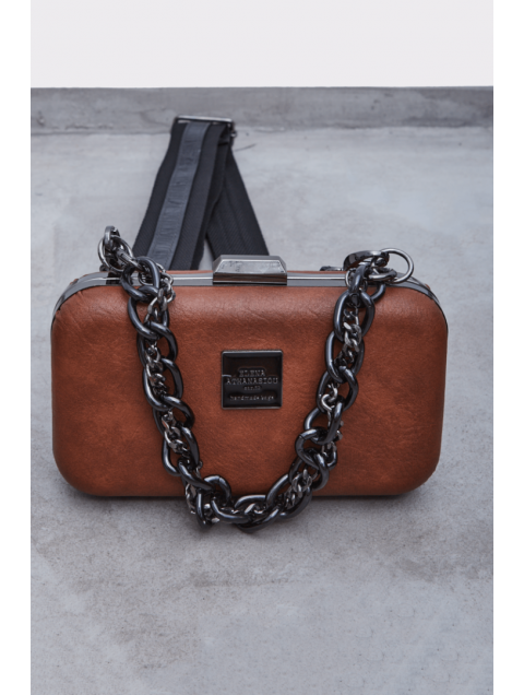 ELENA ATHANASIOU Retro Chain Box Σοκολατί ELENA ATHANASIOU Retro Chain Box Σοκολατί