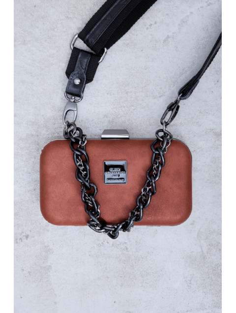 ELENA ATHANASIOU Retro Chain Box Σοκολατί ELENA ATHANASIOU Retro Chain Box Σοκολατί