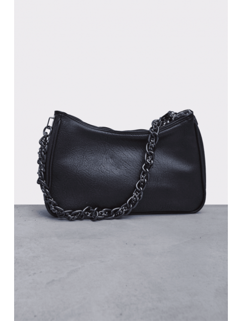ELENA ATHANASIOU Retro Chain Vintage Baguette Black Μαύρη γυναικεία τσάντα ώμου ELENA ATHANASIOU Retro Chain Vintage Baguette Black Μαύρη γυναικεία τσάντα ώμου