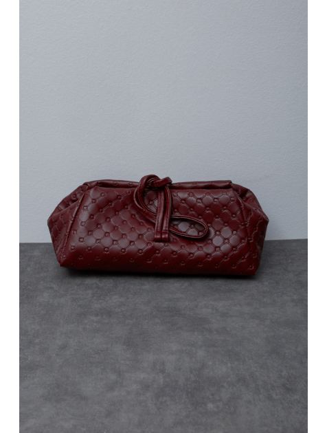 ELENA ATHANASIOU Retro Lunchbag Burgundy Μπορντώ τσάντα χειρός