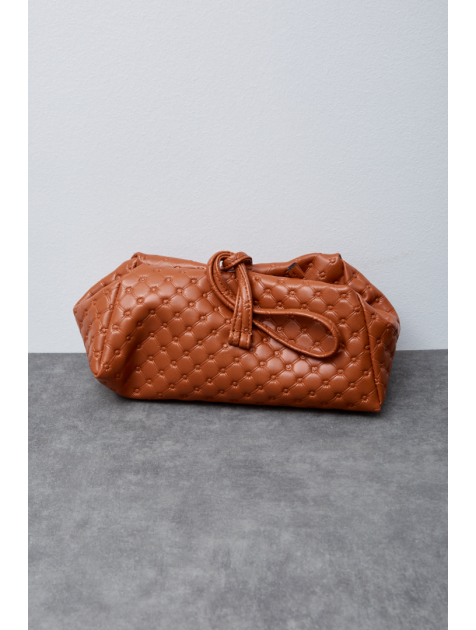 ELENA ATHANASIOU Retro Lunchbag Cognac Καφέ τσάντα χειρός 