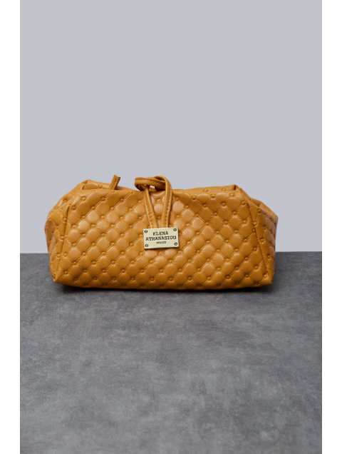 ELENA ATHANASIOU Retro Lunchbag Yellow Μουσταρδί τσάντα χειρός