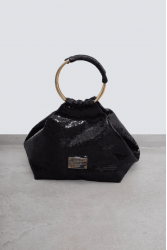 ELENA ATHANASIOU Rock Glam Bracelet Black Μαύρο τσαντάκι