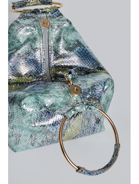 ELENA ATHANASIOU Shiny Snake Pattern Bracelet Lime Blue 