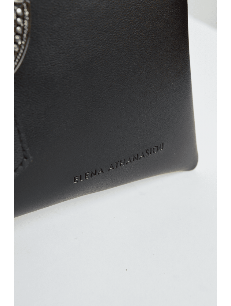 ELENA ATHANASIOU In The Island Clutch Bag Black