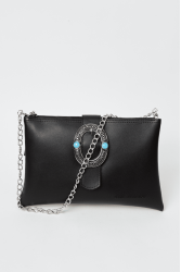 ELENA ATHANASIOU In The Island Clutch Bag Black