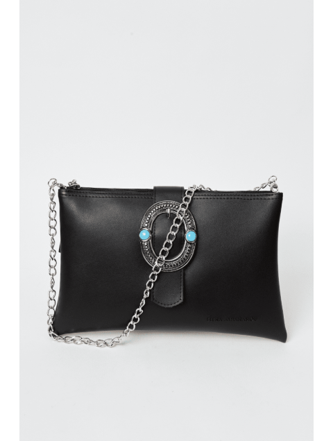 ELENA ATHANASIOU In The Island Clutch Bag Black ELENA ATHANASIOU In The Island Clutch Bag Black
