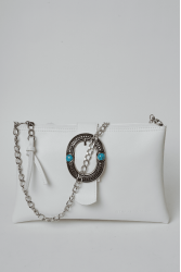 ELENA ATHANASIOU In The Island Clutch Bag White Λευκό τσαντάκι