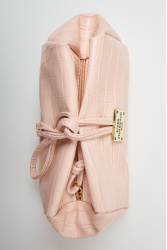 ELENA ATHANASIOU Croco Lunchbag Pink Ροζ Κροκό Τσάντα Χειρός