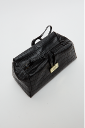 ELENA ATHANASIOU Croco Lunchbag Black