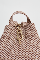 ELENA ATHANASIOU Cube Black N’ Metal Brown Καφέ backpack