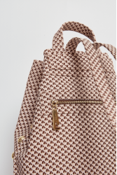 ELENA ATHANASIOU Cube Black N’ Metal Brown Καφέ backpack