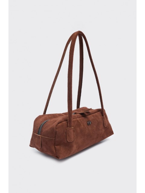 ELENA ATHANASIOU Planet Silhouette Bag Small Camel Κάμελ Σουέντ Τσάντα