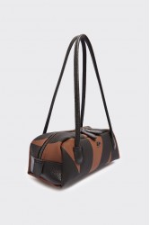 ELENA ATHANASIOU Vegan Silhouette Bag Small EA Logo Brown Καφέ Τσάντα με Λογότυπο
