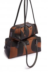 ELENA ATHANASIOU Vegan Silhouette Bag Small EA Logo Brown Καφέ Τσάντα με Λογότυπο
