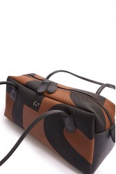 ELENA ATHANASIOU Vegan Silhouette Bag Small EA Logo Brown Καφέ Τσάντα με Λογότυπο
