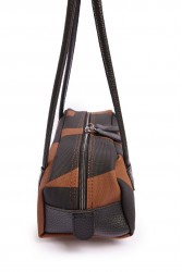 ELENA ATHANASIOU Vegan Silhouette Bag Small EA Logo Brown Καφέ Τσάντα με Λογότυπο