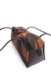 ELENA ATHANASIOU Vegan Silhouette Bag Small EA Logo Brown Καφέ Τσάντα με Λογότυπο