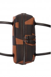 ELENA ATHANASIOU Vegan Silhouette Bag Small EA Logo Brown Καφέ Τσάντα με Λογότυπο