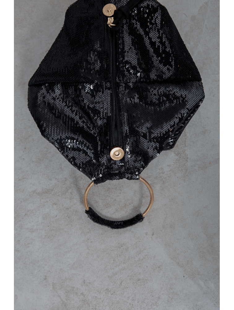 ELENA ATHANASIOU Rock Glam Bracelet Black Μαύρο τσαντάκι