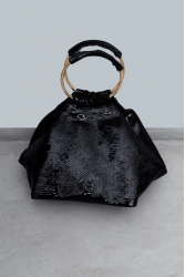 ELENA ATHANASIOU Rock Glam Bracelet Black Μαύρο τσαντάκι