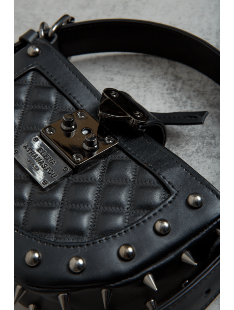 ELENA ATHANASIOU Rebel Moon Mini Bag Black Μαύρη γυναικεία τσάντα χειρός ELENA ATHANASIOU Rebel Moon Mini Bag Black Μαύρη γυναικεία τσάντα χειρός