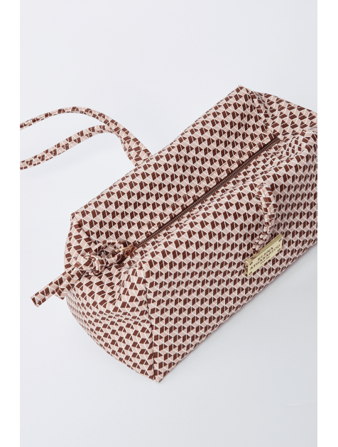 ELENA ATHANASIOU Cube Lunchbag Brown Καφέ τσάντα χειρός