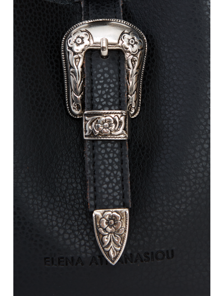 ELENA ATHANASIOU Belt Up Tiny Bag Black Μαύρο τσαντάκι