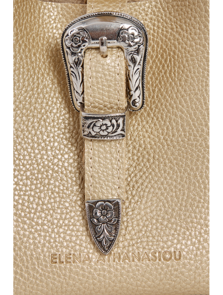 ELENA ATHANASIOU Belt Up Tiny Bag Gold