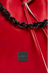ELENA ATHANASIOU Retro Chain Pouch Red Κόκκινη γυναικεία τσάντα ώμου