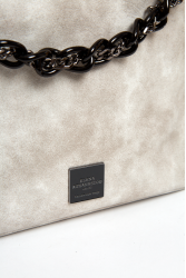 ELENA ATHANASIOU Retro Chain Backpack Grey Γκρι γυναικεία τσάντα πλάτης