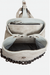 ELENA ATHANASIOU Retro Chain Backpack Grey Γκρι γυναικεία τσάντα πλάτης
