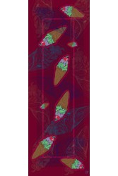 EMMANUELLE SILK Ice Cream Red Scarf
