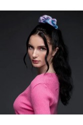 EMMANUELLE SILK Baby blue scrunchy