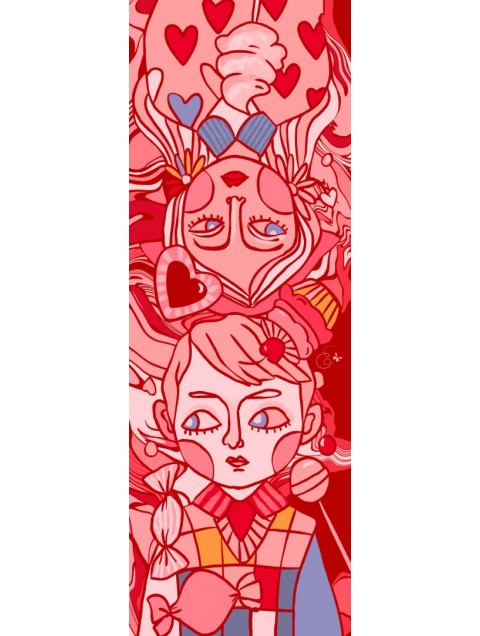 EMMANUELLE SILK Hansel & Gretel Red Scarf