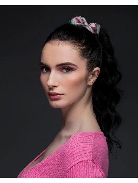 EMMANUELLE SILK Mint green scrunchy